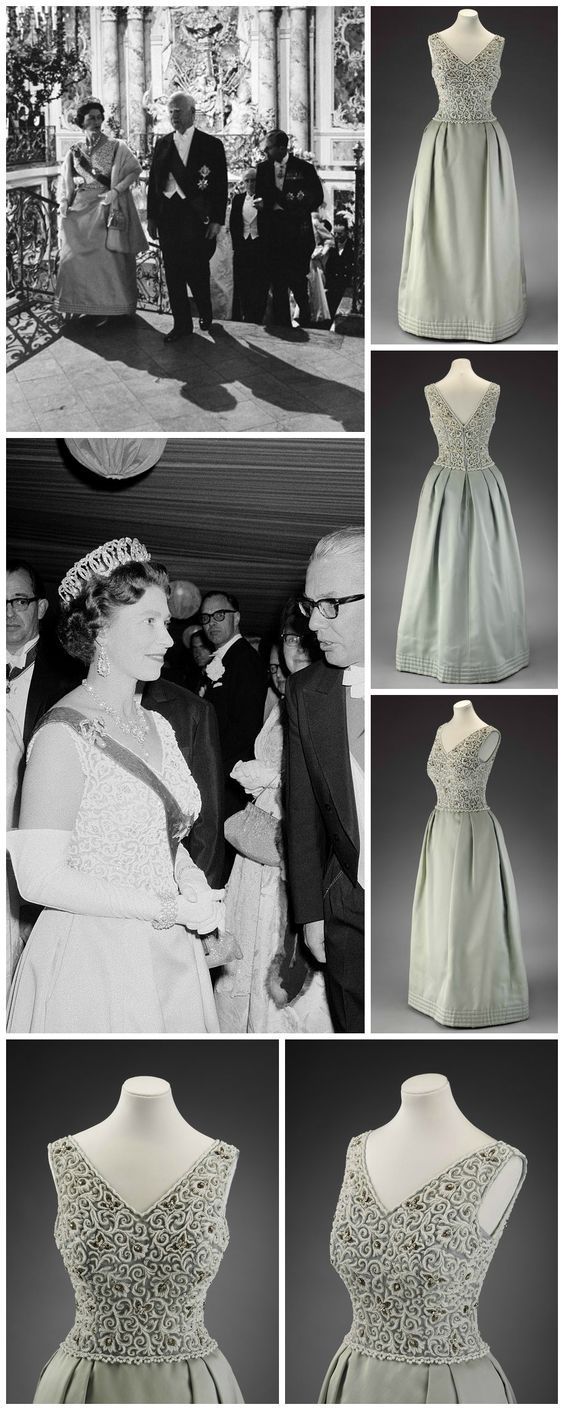 伊丽莎白女王苹果花礼服,英国女王伊丽莎白连衣裙