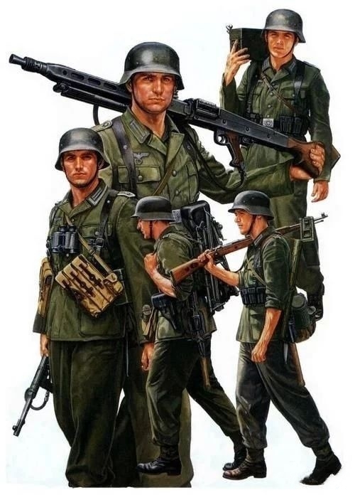 德军士兵画像,二战德军帅气图片