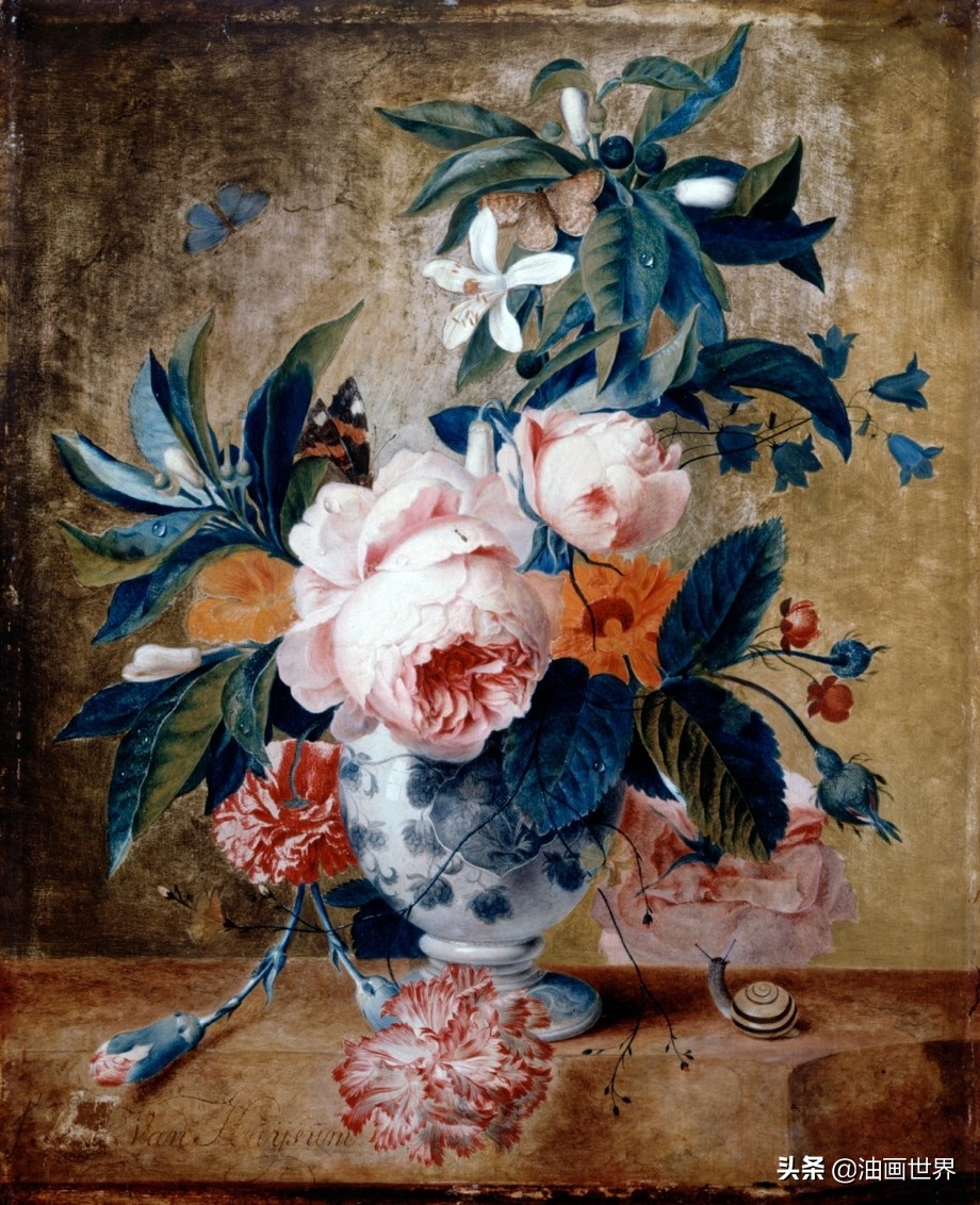 荷兰花卉画作品欣赏,当代国外巨幅花卉画家