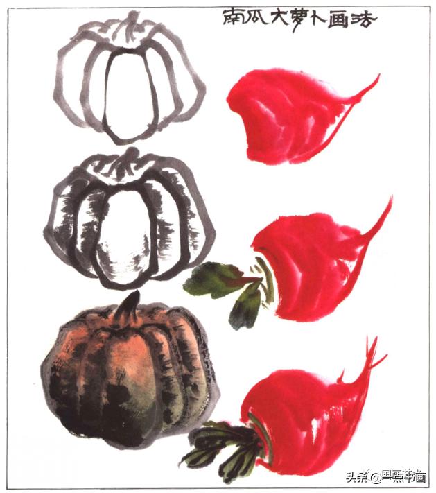 写意蔬果怎么画火龙果,100种写意蔬果画法