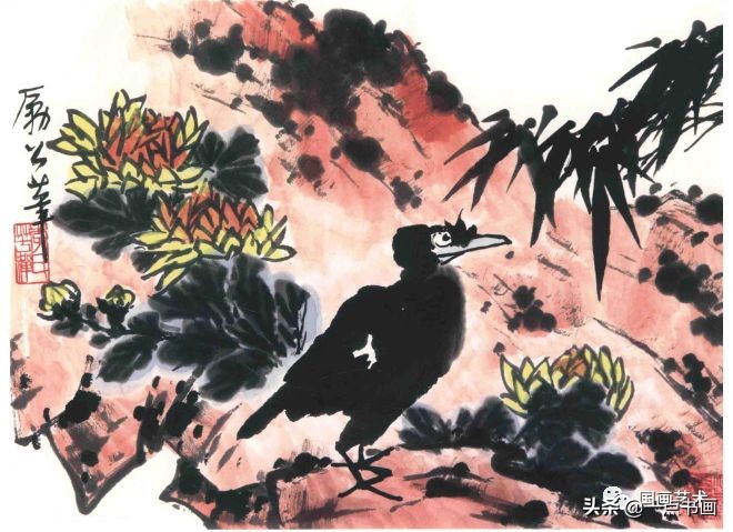 李苦禅画梅作品,李苦禅的菊花国画作品图片