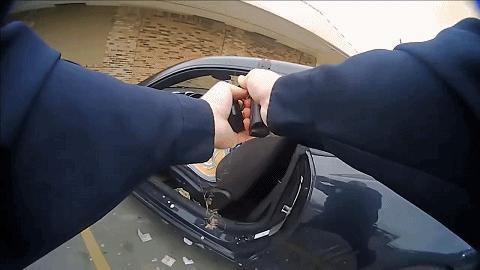 国外真实枪战火拼,美国匪徒与警察枪战视频