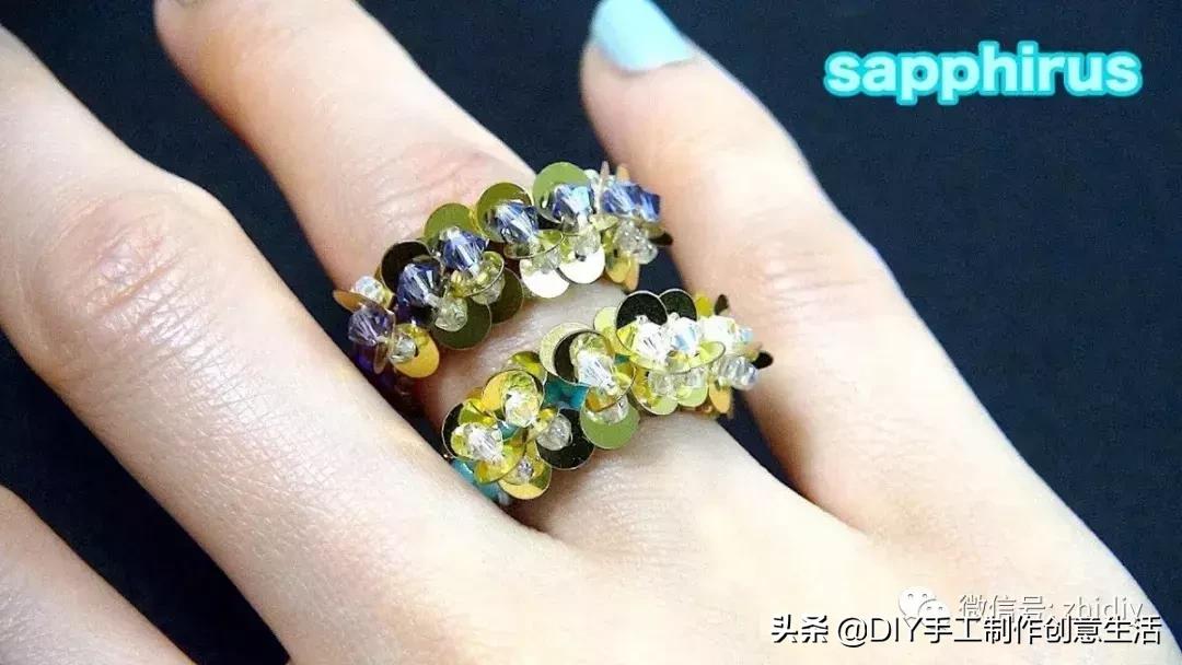 简单手工串珠戒指和发箍,戒指手工diy串珠慢视频