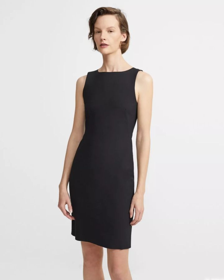 sandro18款小黑裙,法国轻奢女装sandro