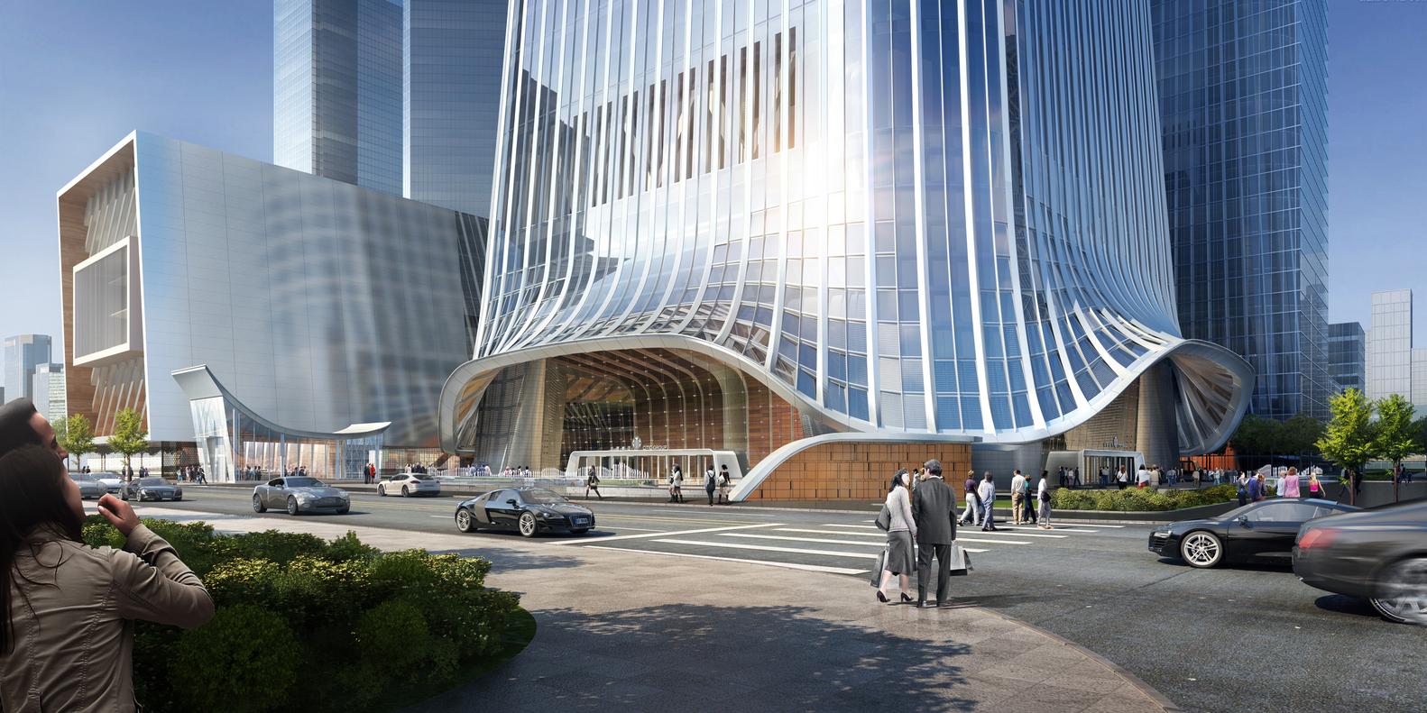 明月映衬中国尊北京最高建筑528米,北京中国尊528米112层