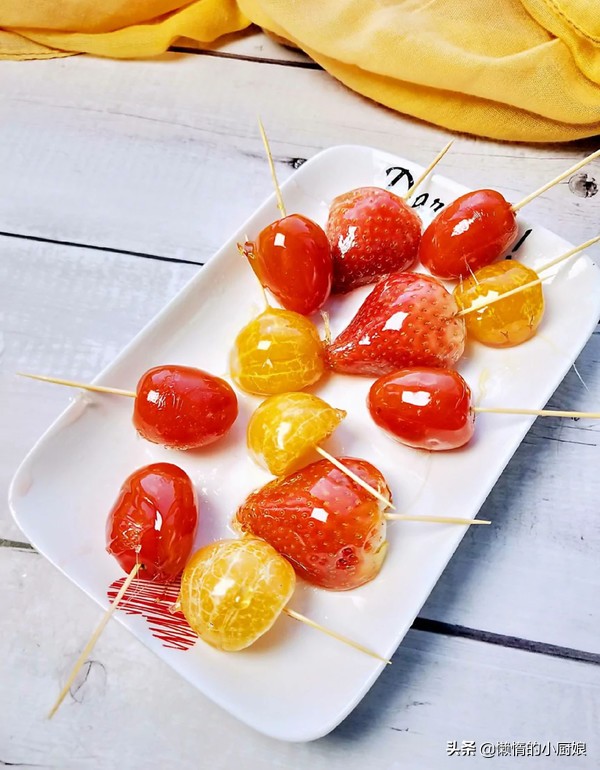 彩虹小厨做糖葫芦,吕小厨自制糖葫芦