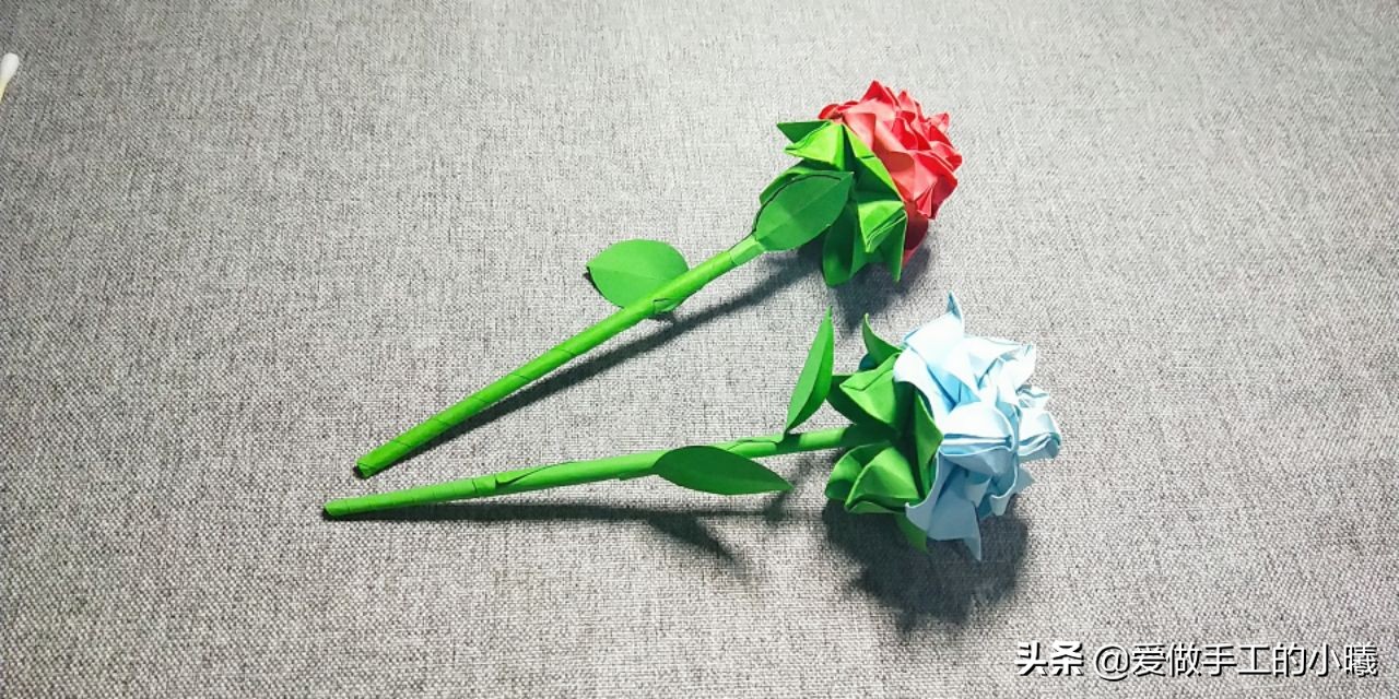 超好看的玫瑰花折纸,手工折纸简单又漂亮玫瑰花戒指