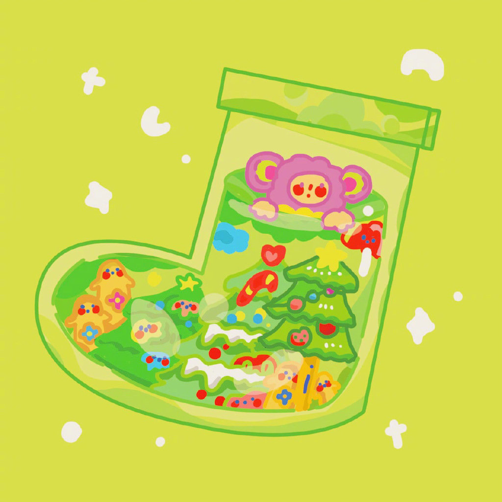 【可爱卡通圣诞袜头像】一组圣诞小袜子