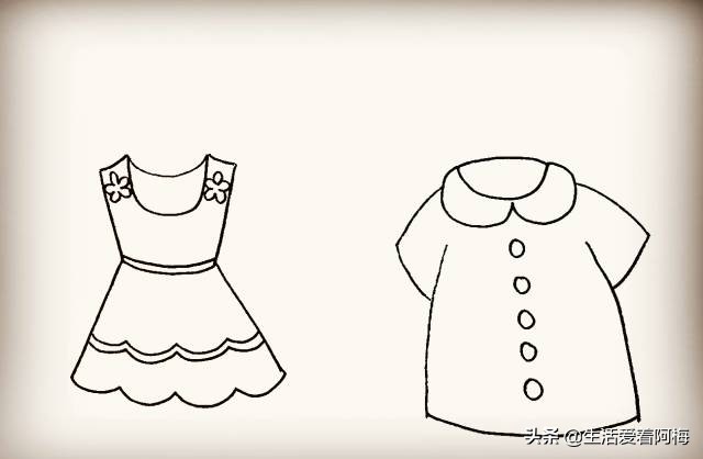 儿童画画教程3-6岁简笔画新年衣服,手帐衣服怎么画