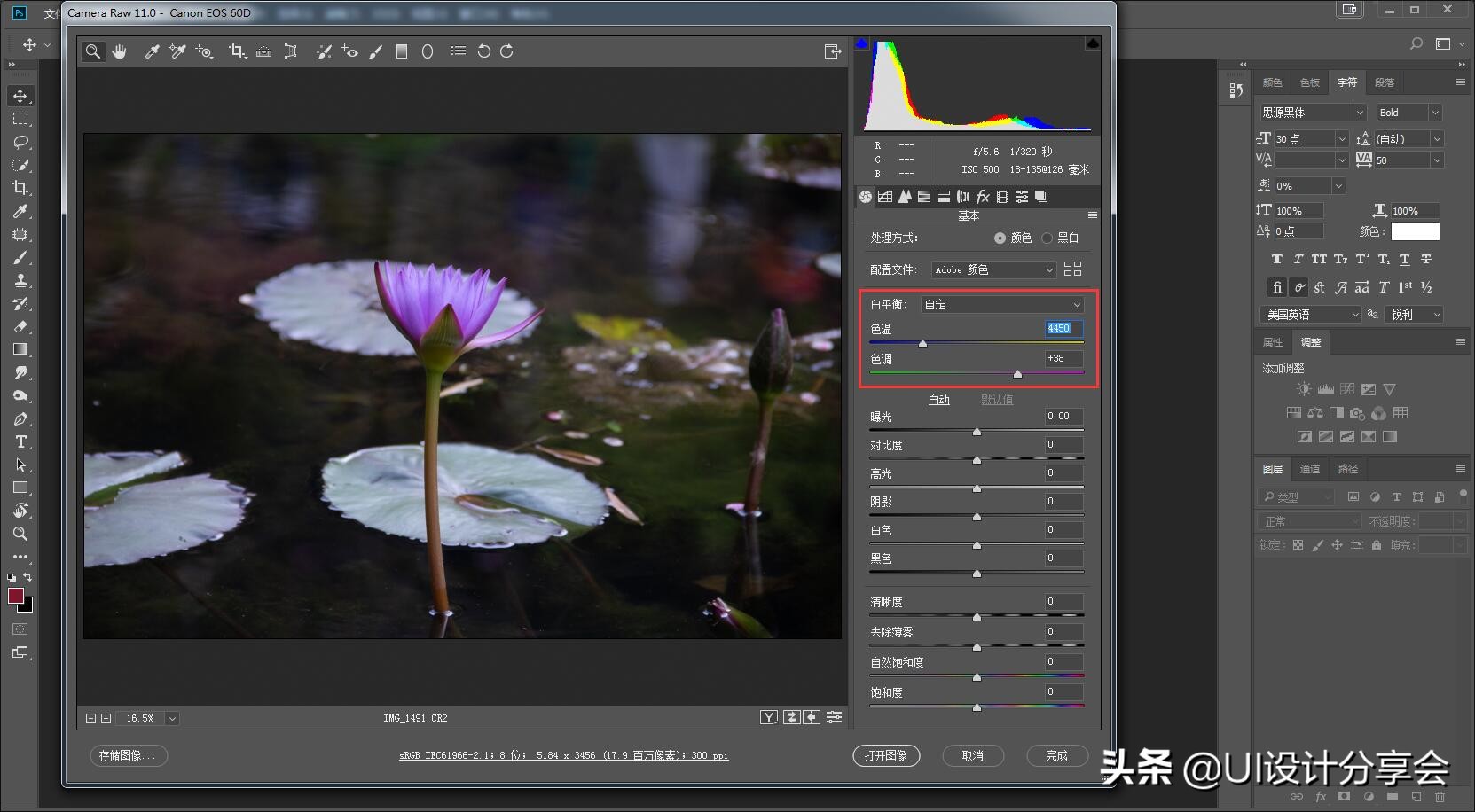 ps画意荷花如何调出洇染效果,ps荷花多重曝光的后期调色教程