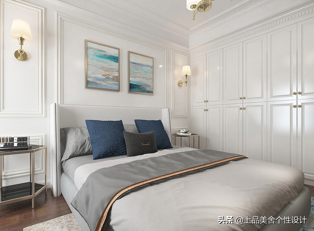 118平米美式风格，整面墙的电视柜大大提升了收纳空间