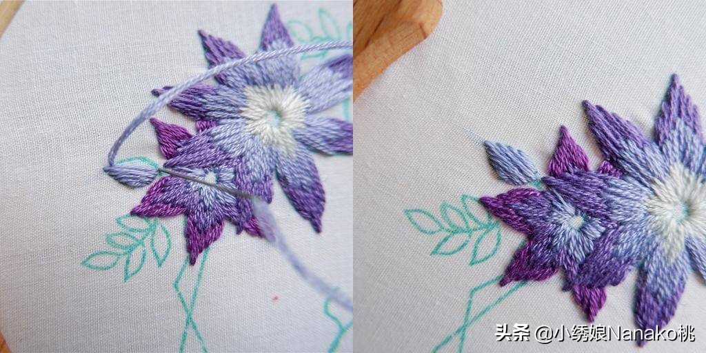 满园春刺绣教程,花环刺绣教程