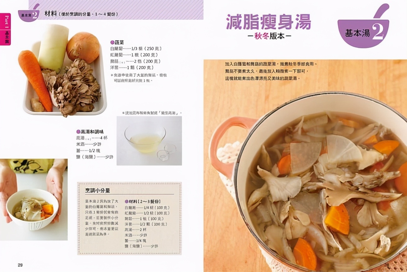 日本瘦身汤的做法,分享7款减脂汤每天1款