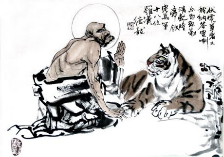 佛教十八罗汉都是修成正果的凡人,十八罗汉中迦叶尊者图片