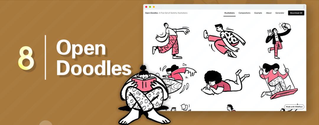 宝藏实用网站推荐,自行车插画矢量素材图库