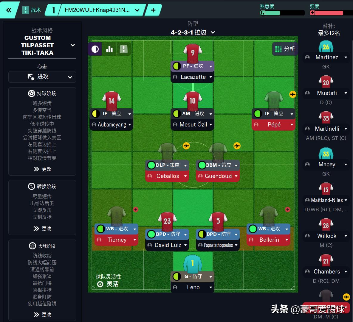 2019-2020阿森纳阵容,英超争四狂魔