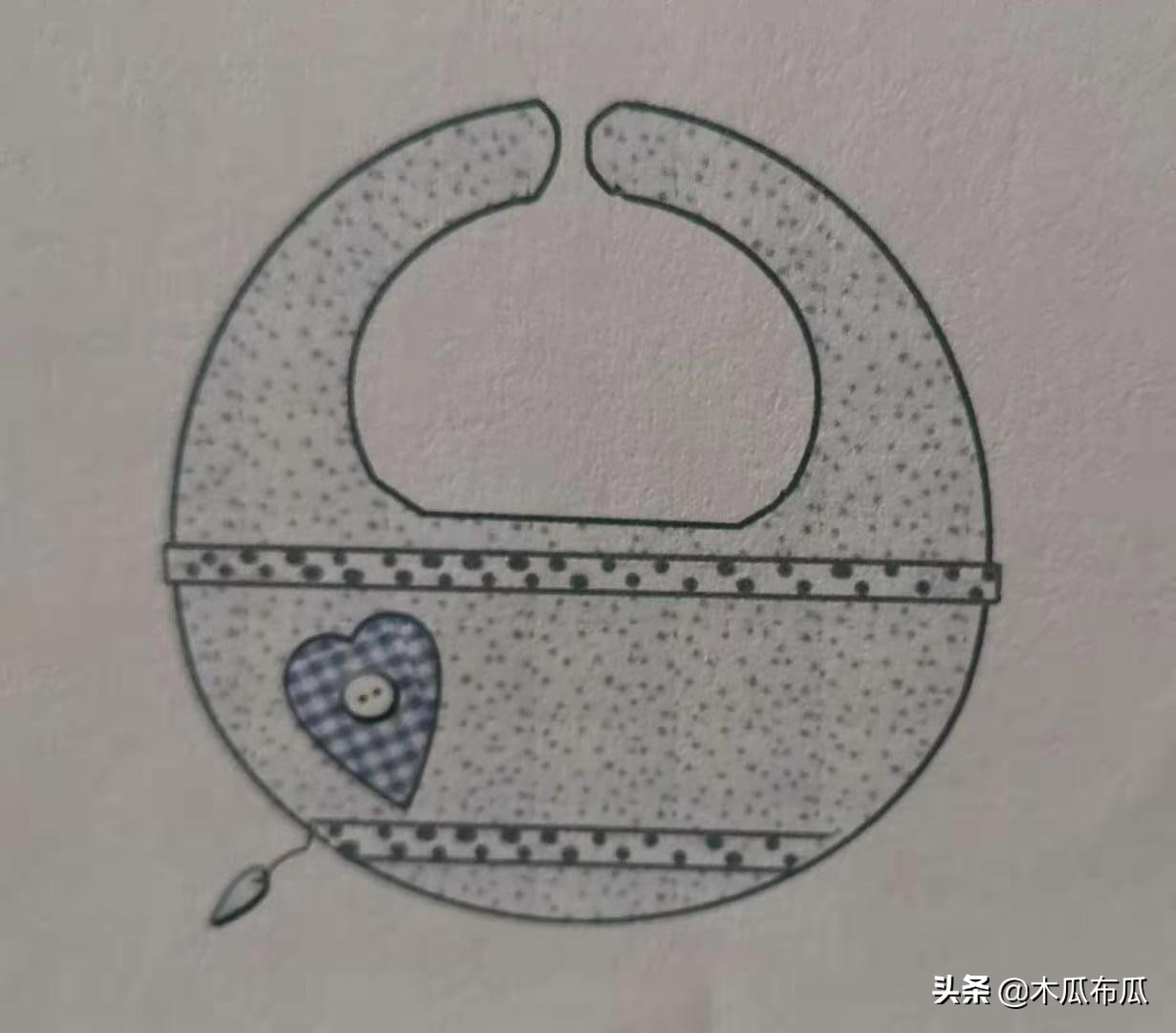 纯手工制作婴幼儿口水巾,自制宝宝口水巾的做法