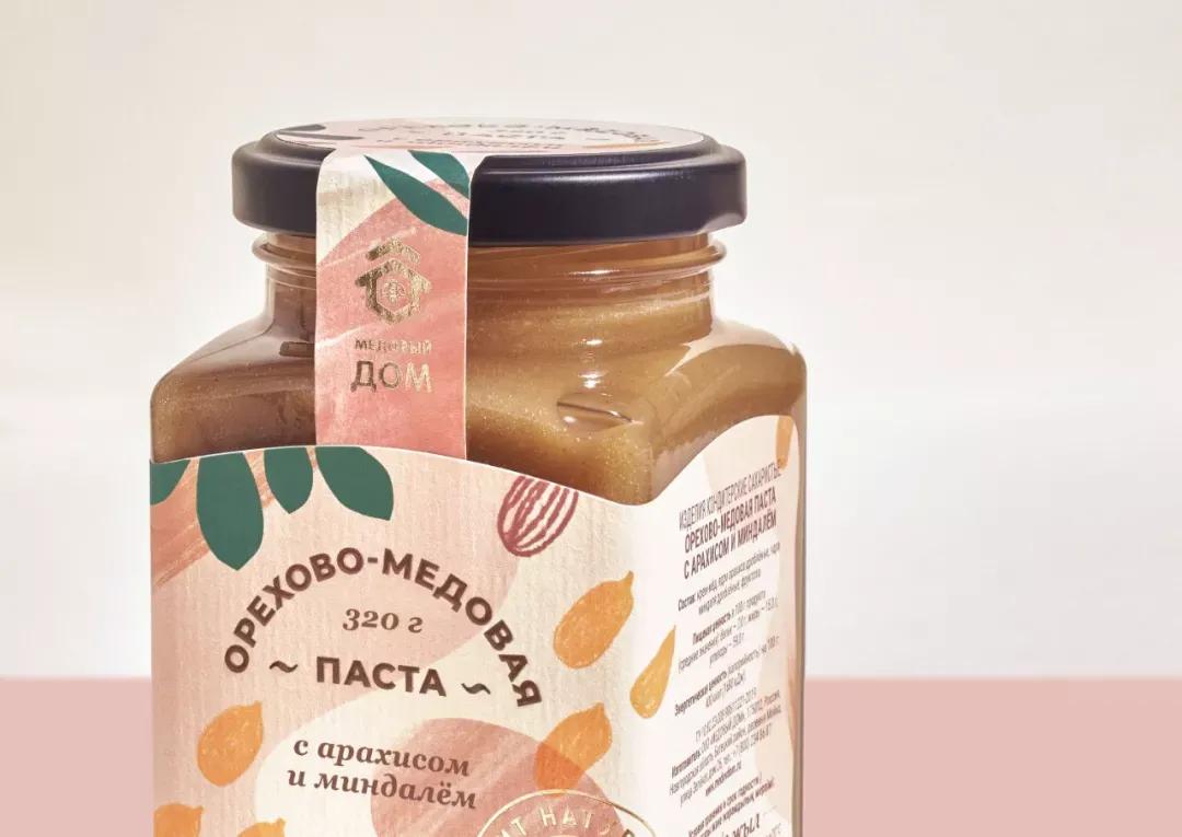 俄罗斯蜂蜜包装卡通图案,俄罗斯风格包装设计