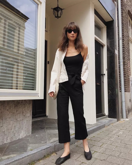 穿平底鞋还能显高显瘦显腿长,小个子穿圆头平底鞋显高的搭配