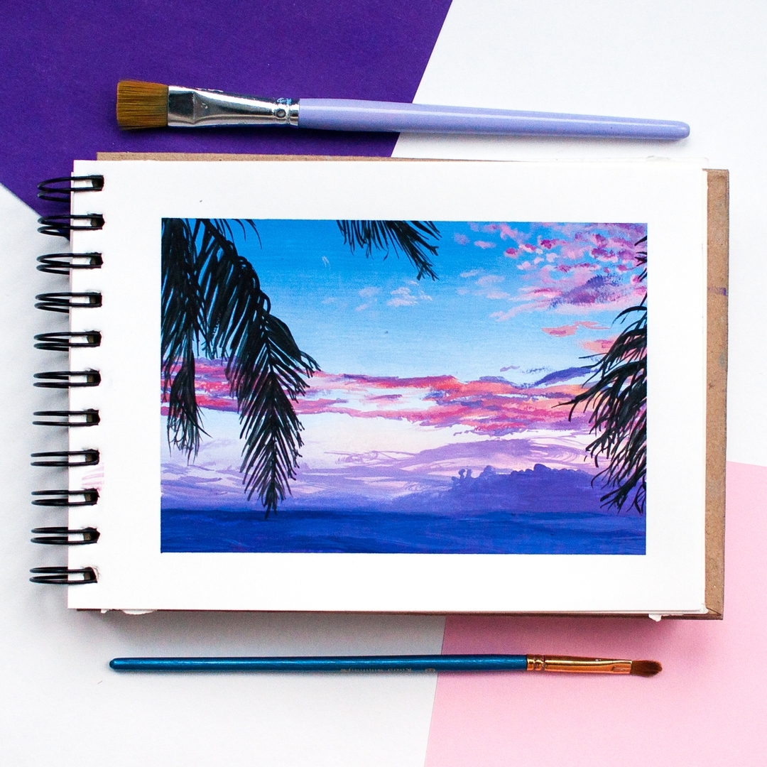 水彩手绘风景,sketchbook水彩手绘