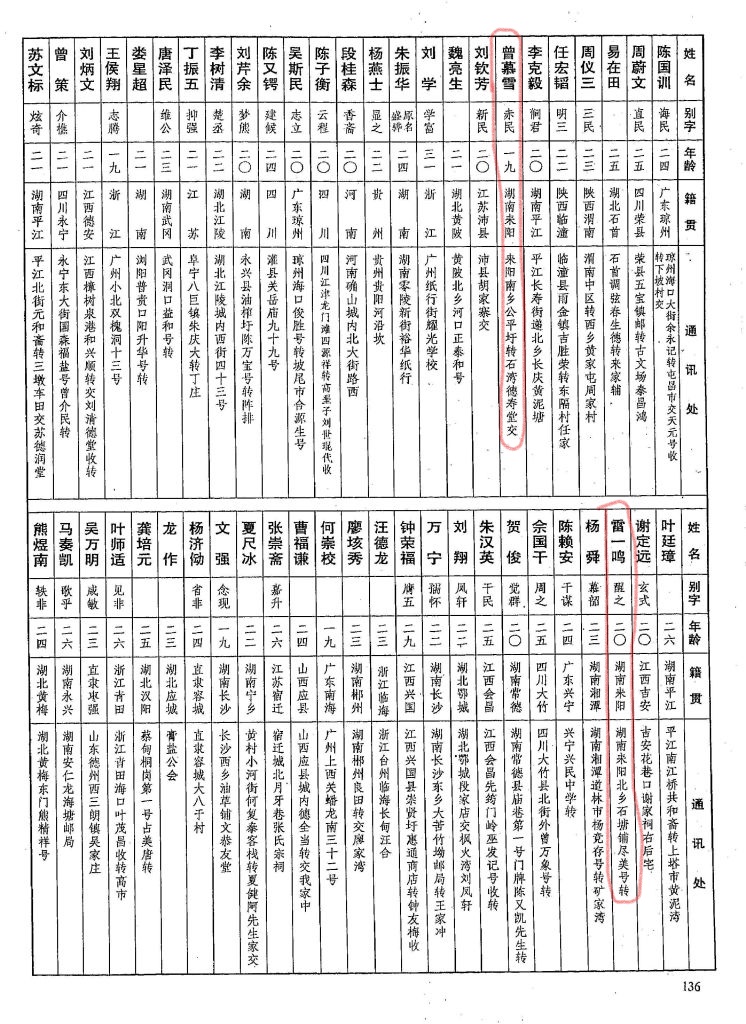 黄埔军校耒阳陆姓学员名单,黄埔军校耒阳学员五期名单