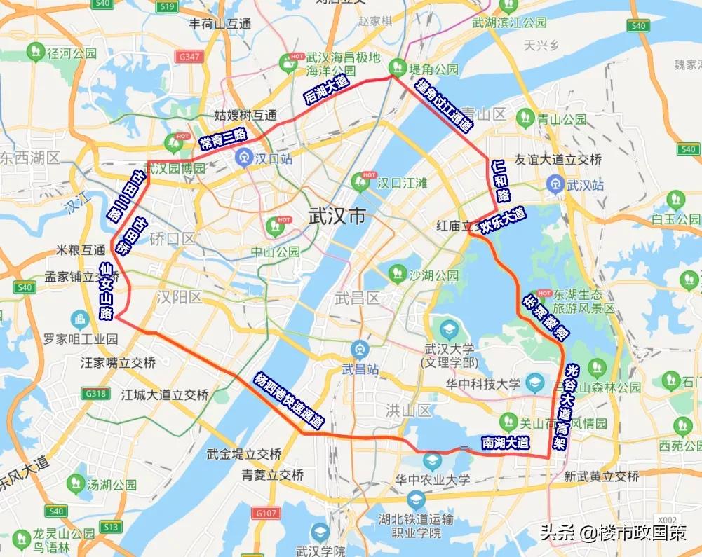 大武汉一起看！三镇“合体”前夜，解放大道再一次为汉口“爆灯”