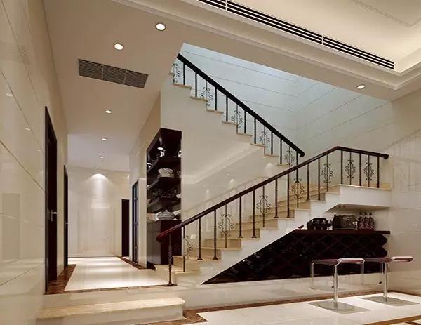 现代简约装修风格别墅楼梯设计,旋转楼梯别墅装修设计效果图