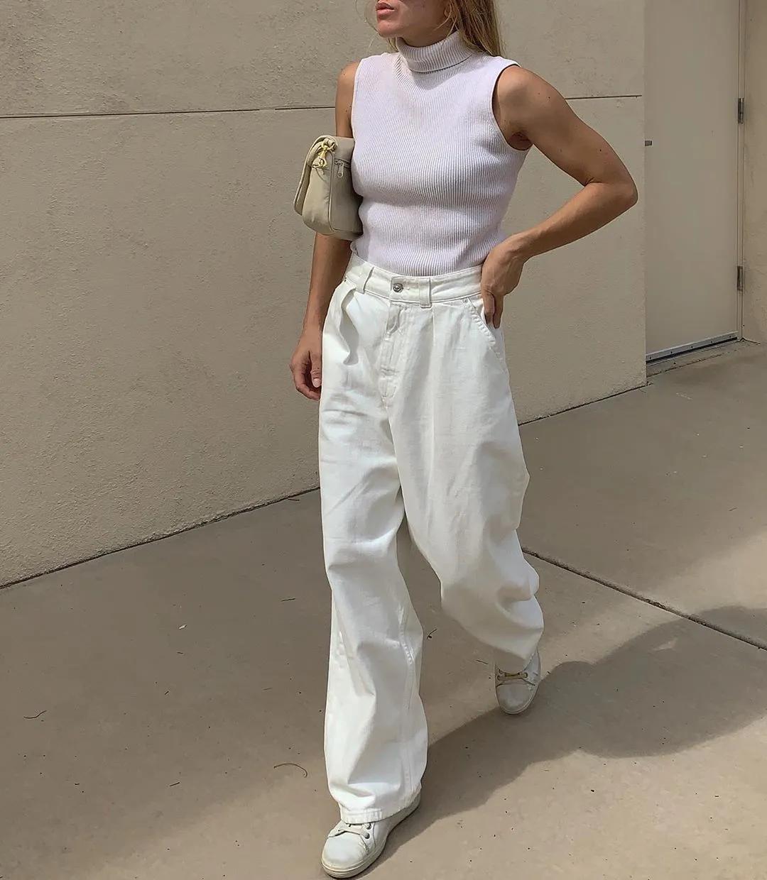 阔腿裤+运动鞋,大热天超防晒的满分穿搭!这4条显瘦显高巨有范儿