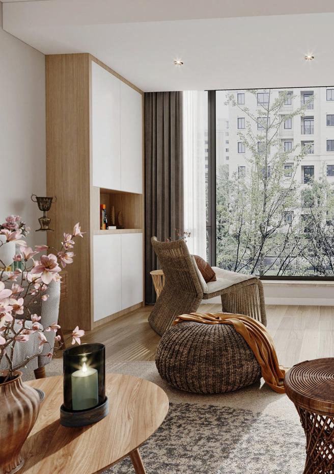 绿城玉兰园装修效果图,玉兰公寓装修风格卧室简约