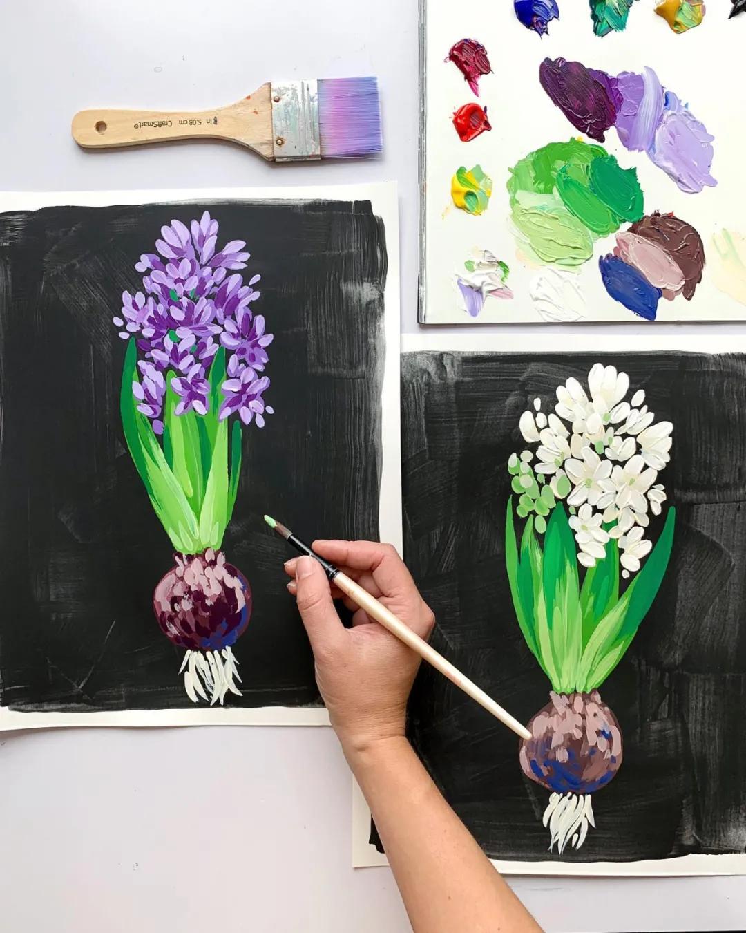 美术创意画幼儿丙烯平涂画,丙烯平涂的正确方法图解