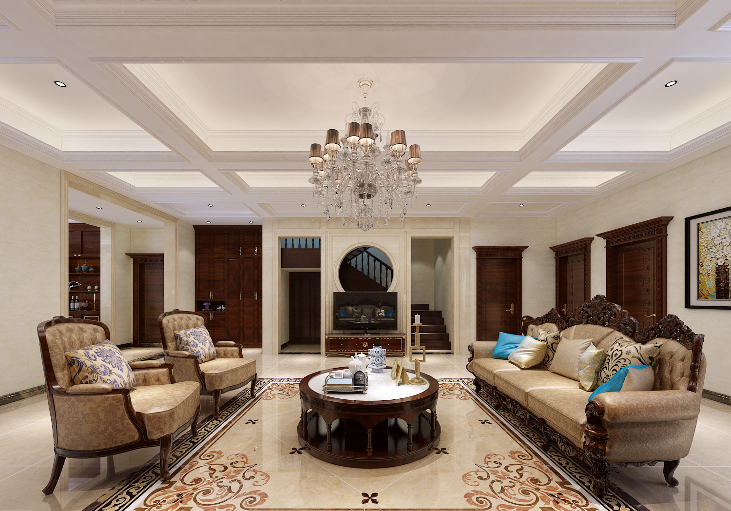 百合御都130平装修效果图,张店绿城140平米装修效果图