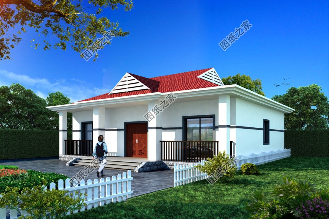 农村一层自建房简易户型推荐,农村一层简易小户型自建房户型图