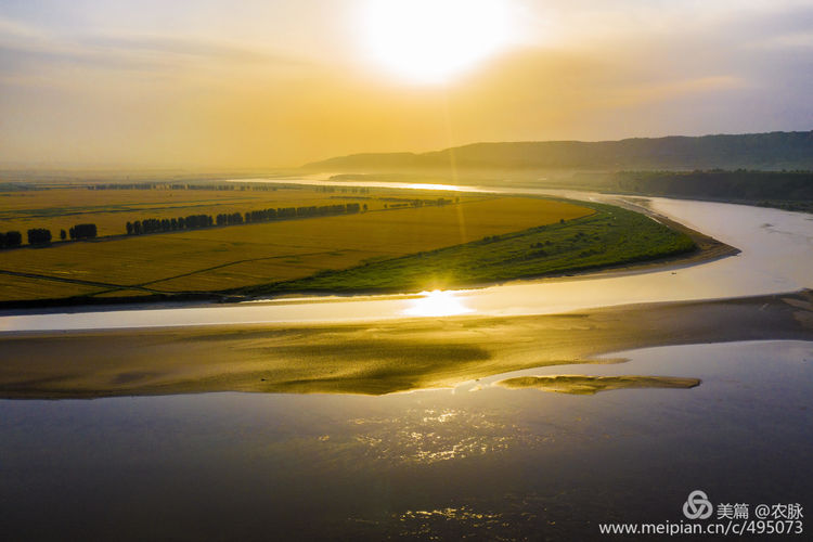 豫西老家放飞机，空中看黄河美景
