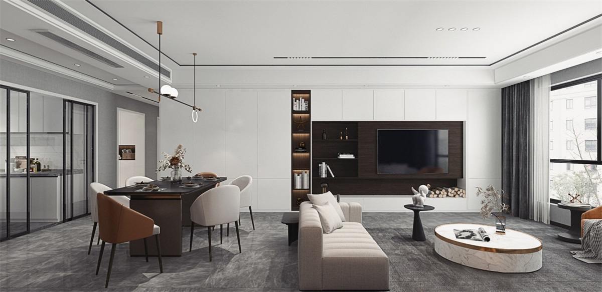 大连华润海中国新中式装修,大连绿城海上明月109平中国风装修