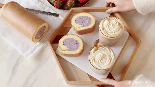 喜欢芋泥喜欢奶茶，看过来，不能错过的芋泥焦糖奶茶和芋泥蛋糕卷