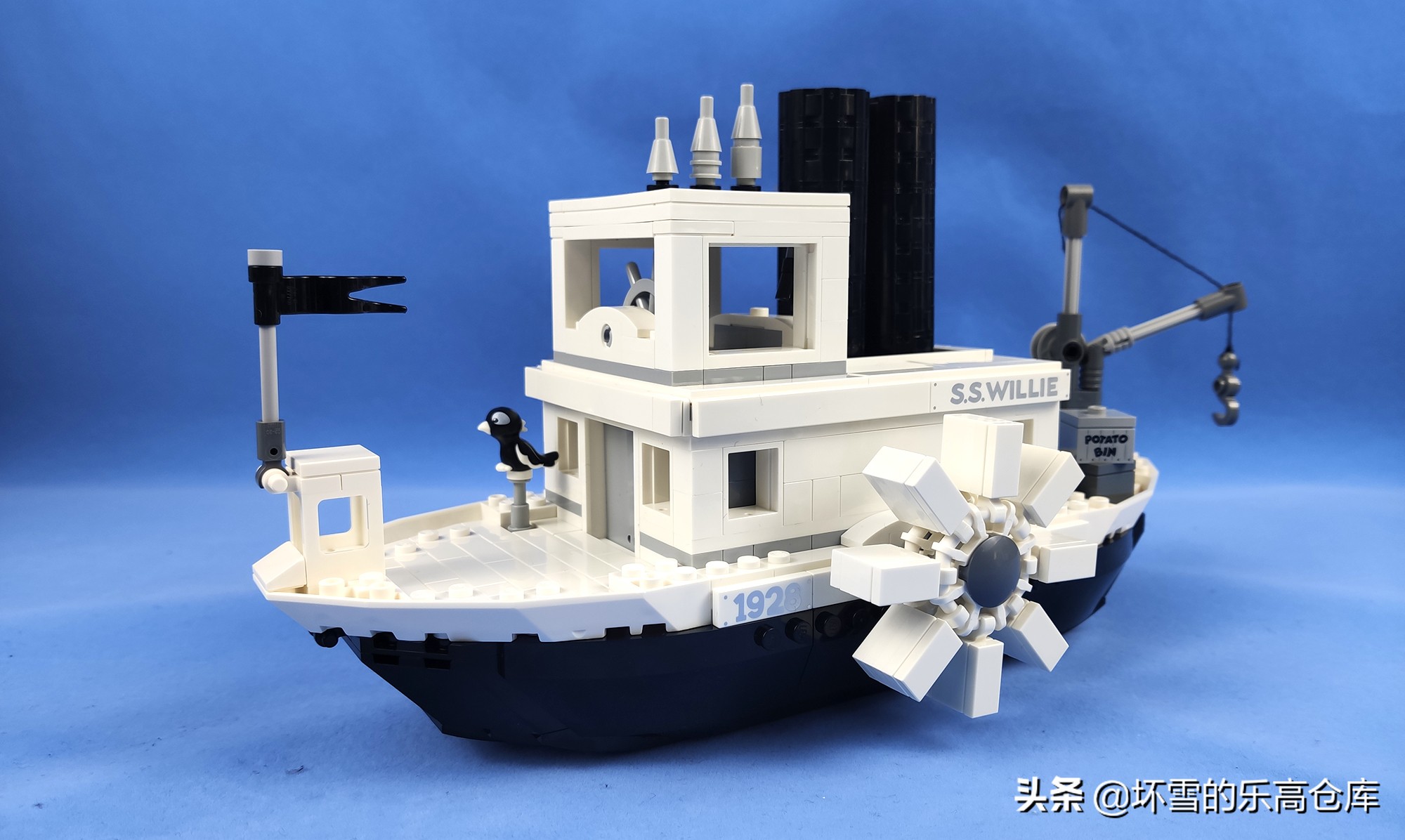 乐高米奇蒸汽船开箱,乐高威利号汽船价格
