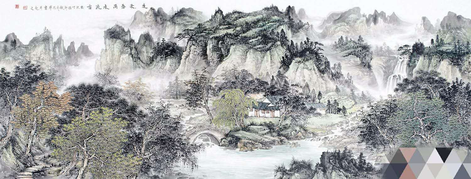 山水画中的人文意境,山为德水为性中式美学