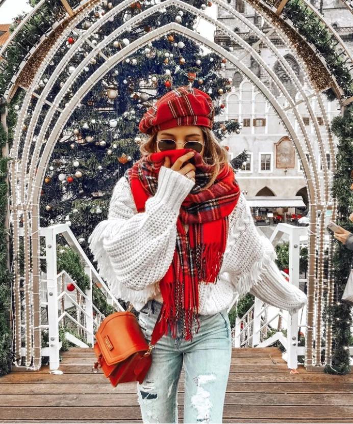 围巾怎么搭出高级感,冬季保暖围巾