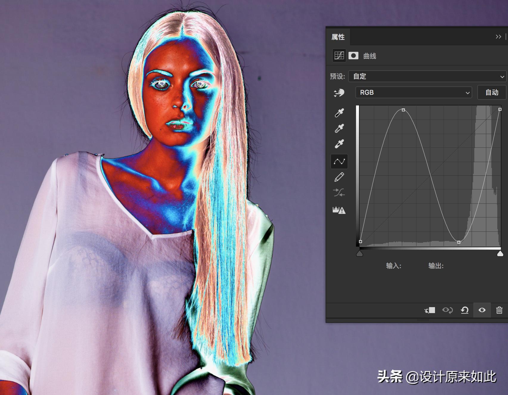 photoshop曲线工具怎么使用,曲线观察层