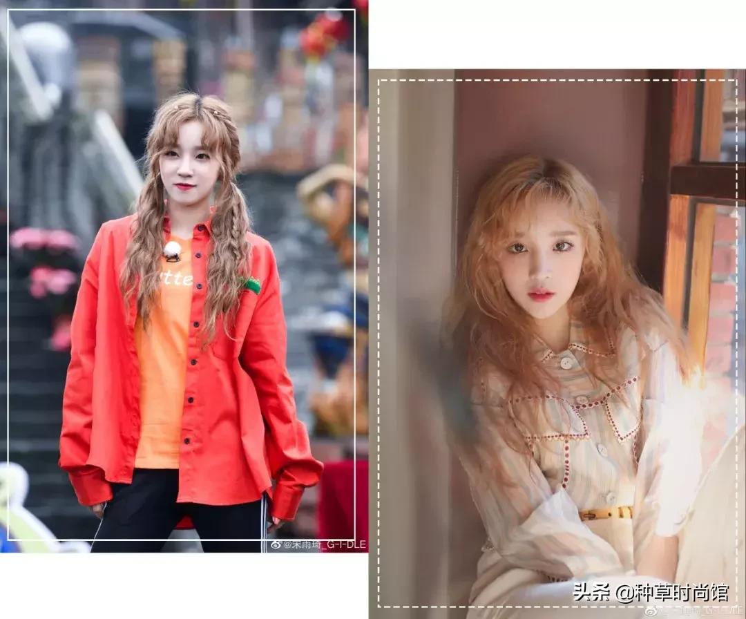 羊毛卷头发t恤穿搭,夏季烫羊毛卷穿搭