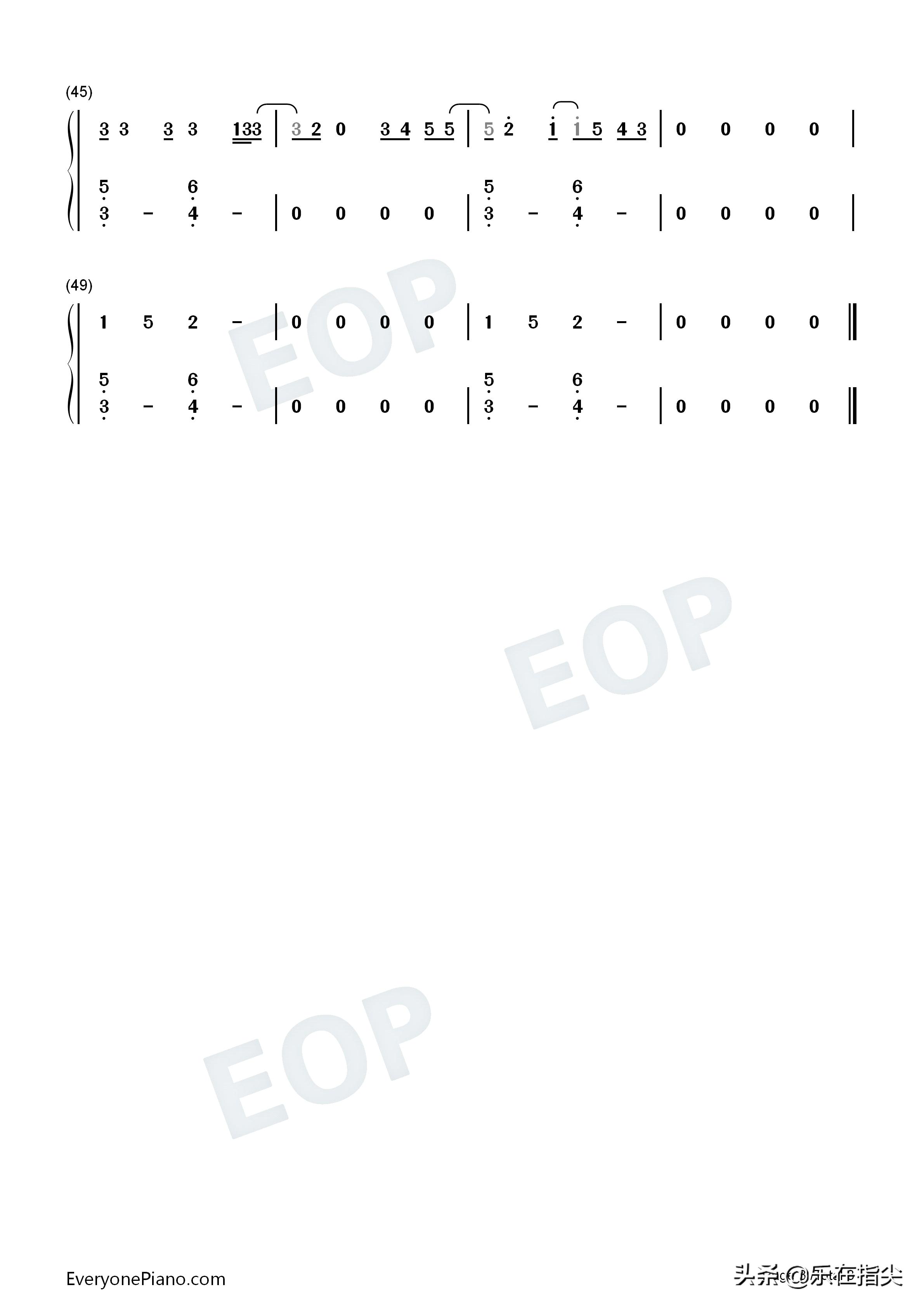 AtLeastForNow-简谱五线谱钢琴谱电子琴谱