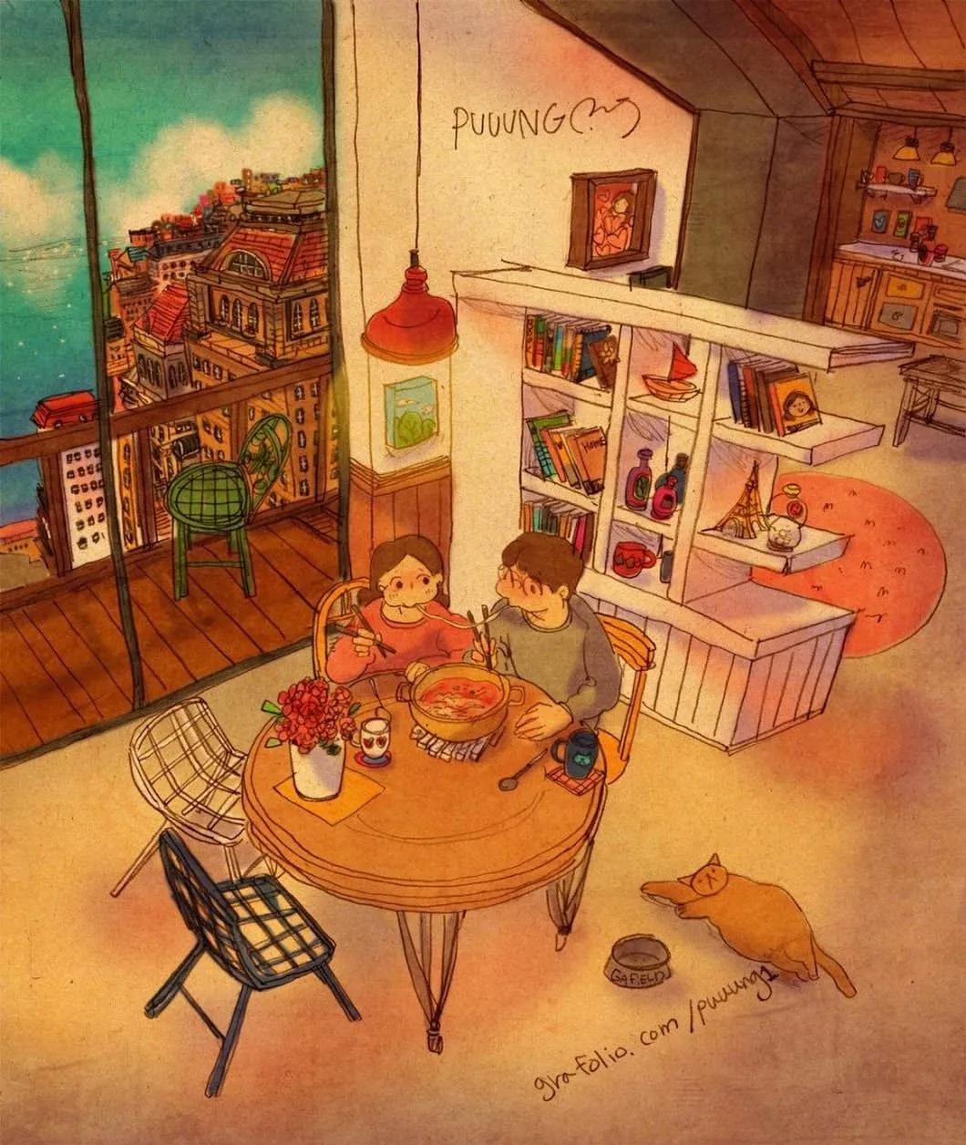 这些画也太甜了吧!!!看完只想谈!恋!爱