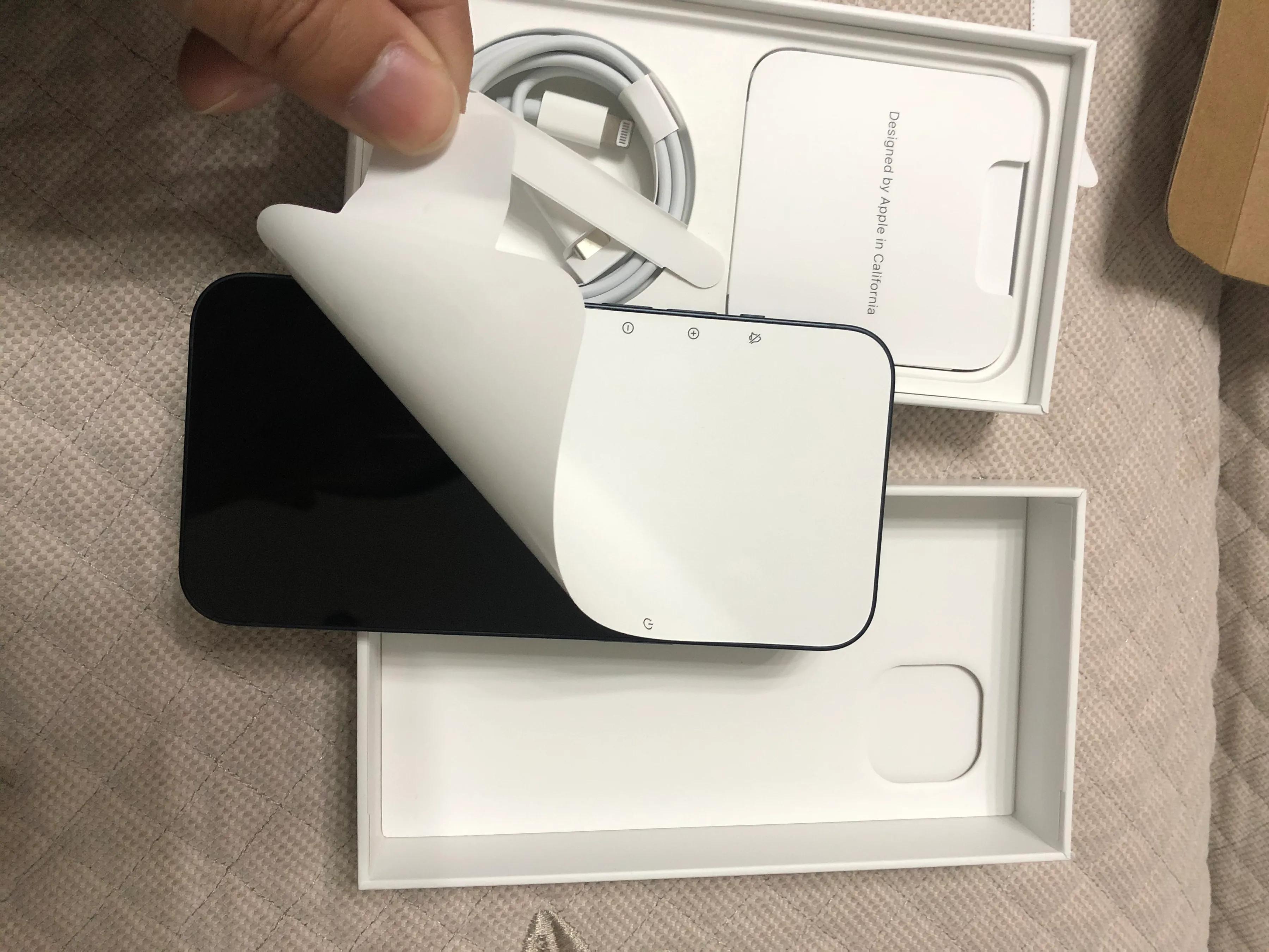 苹果13蓝色拆箱评测,苹果13新机拆包再封包