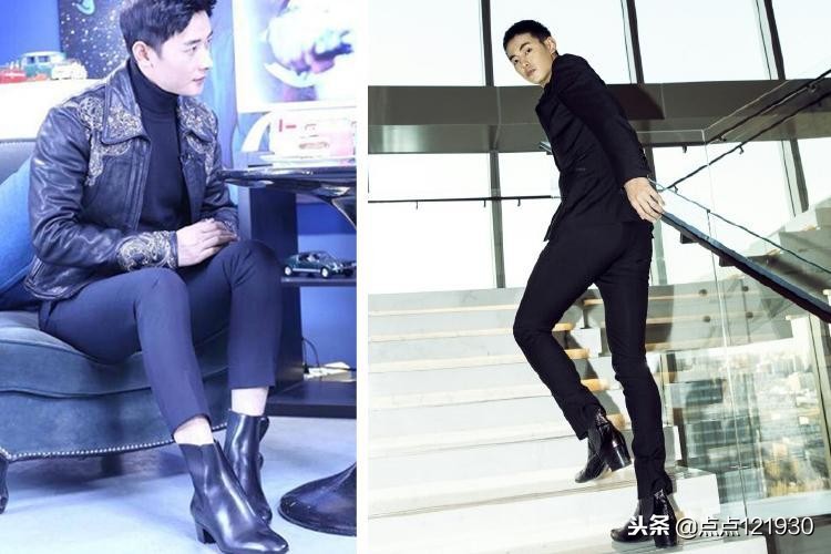 黑白撞色切尔西靴,偷穿女朋友的鞋子