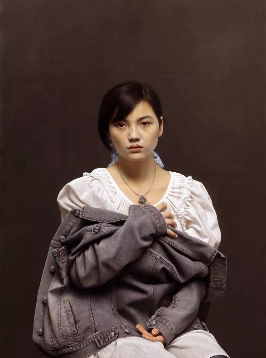 冷军的画作被误以为照片,冷军给女学生画肖像画