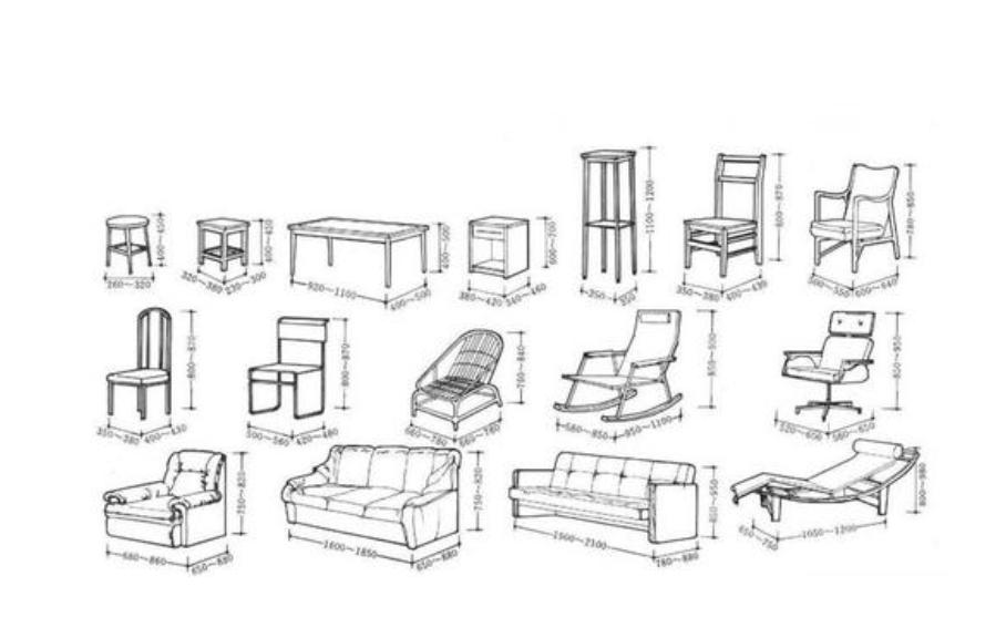 最详细的室内家具尺寸一篇全搞定,装修攻略全屋家具37个详细尺寸
