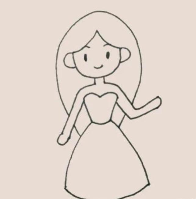 小女孩绘画全身简单又漂亮,绘画教程简单可爱小仙女