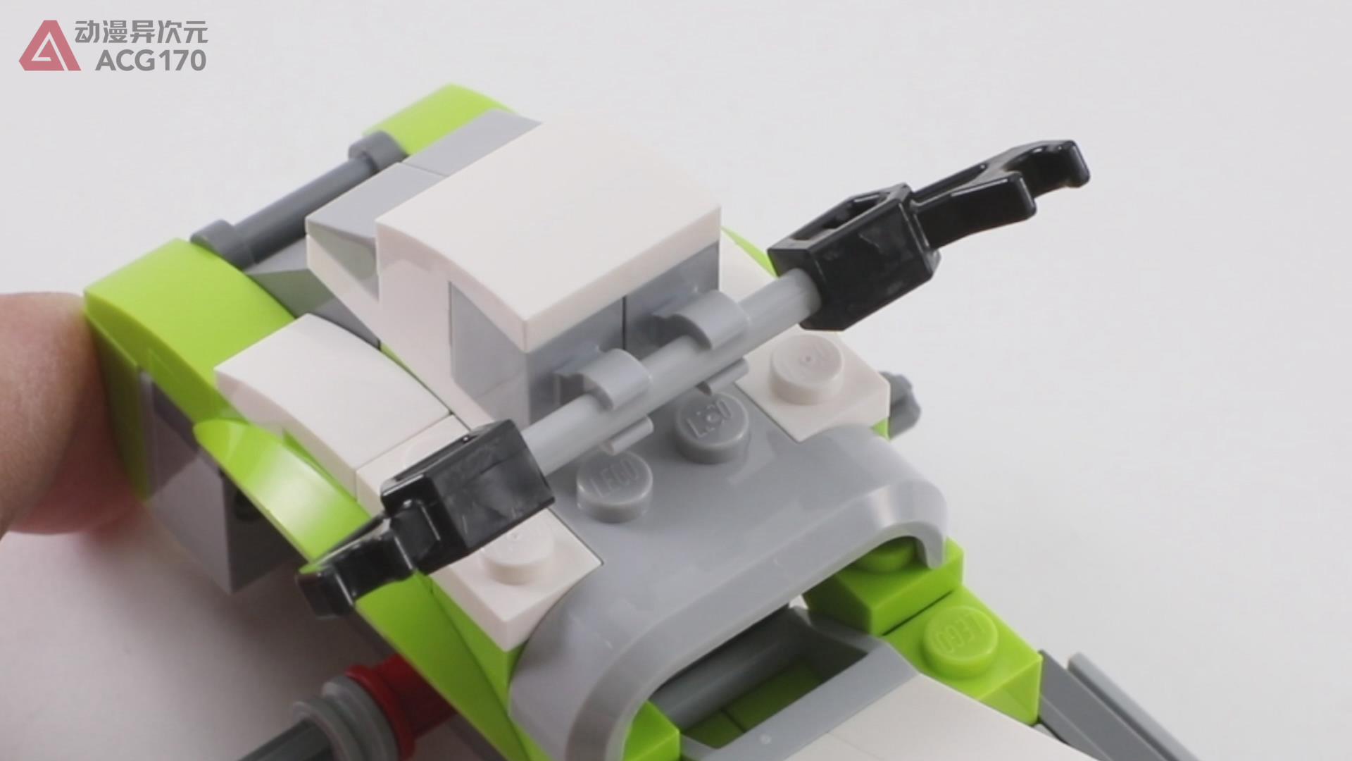 乐高积木简单的飞车,乐高积木火箭变形