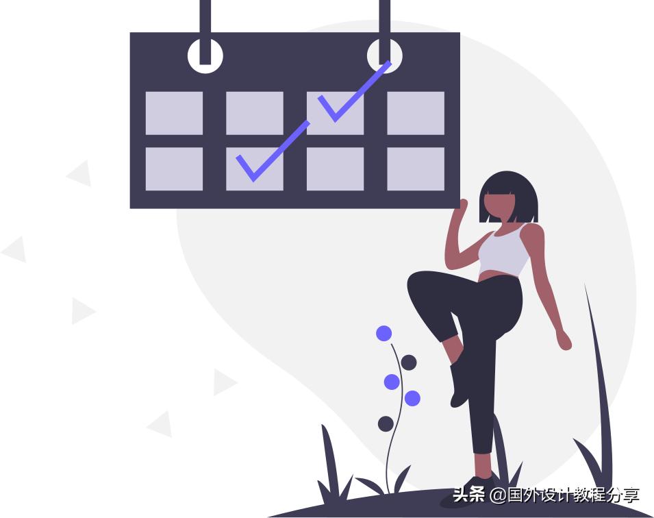 扁平矢量插画色彩教程,扁平矢量家具插画