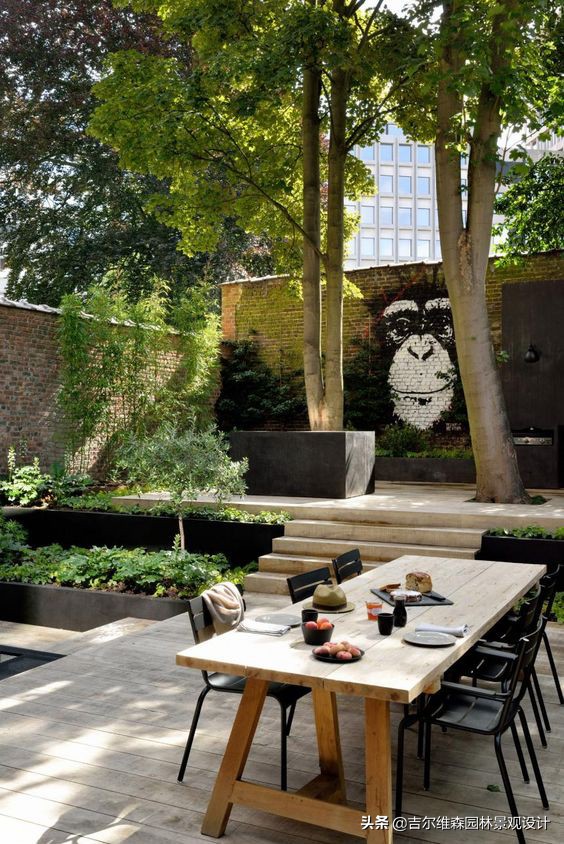 联排别墅庭院花园景观设计,园林设计联排别墅短视频